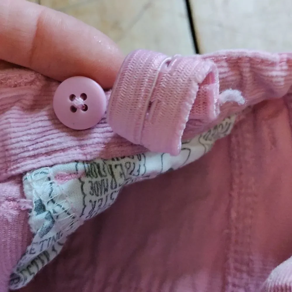 Cat & Jack pants 3T pink corduroy pastel spring cotton adjustable waist